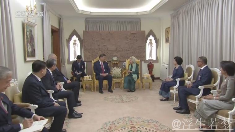 习近平会见柬埔寨国王西哈莫尼 习近平会见柬埔寨国王西哈莫尼